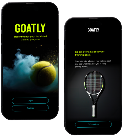 Smartphone with GOATLY app