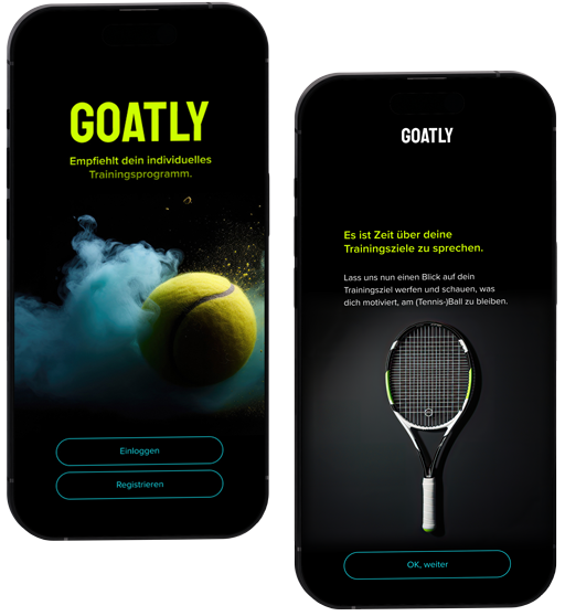 Smartphone mit GOATLY App